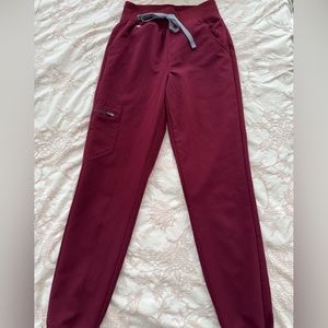 Burgundy Zamora Petite Joggers in XXS